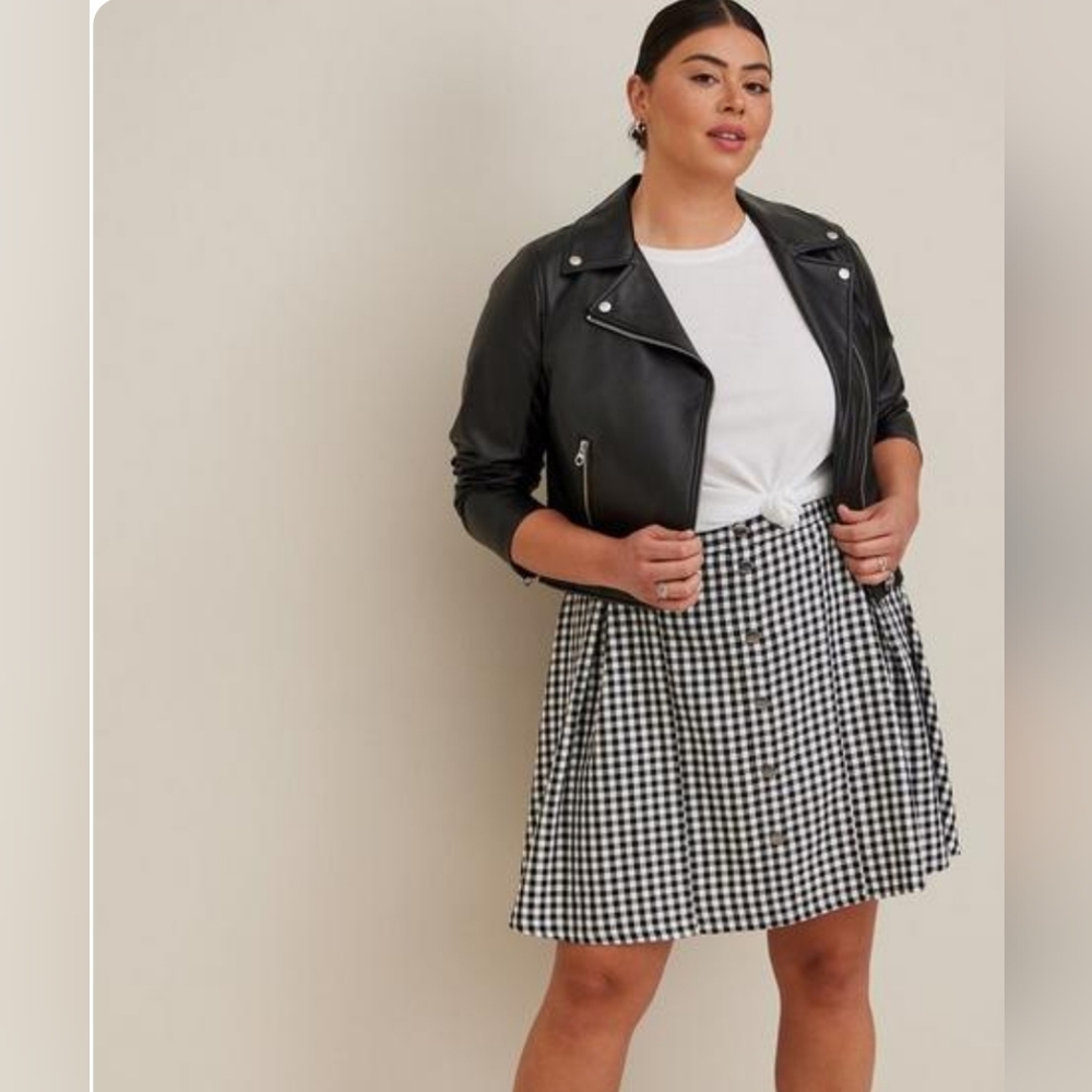 Torrid Mini Twill Button Front Skirt